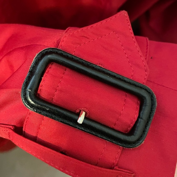 Red Burberry Coat - Picture 5 of 13